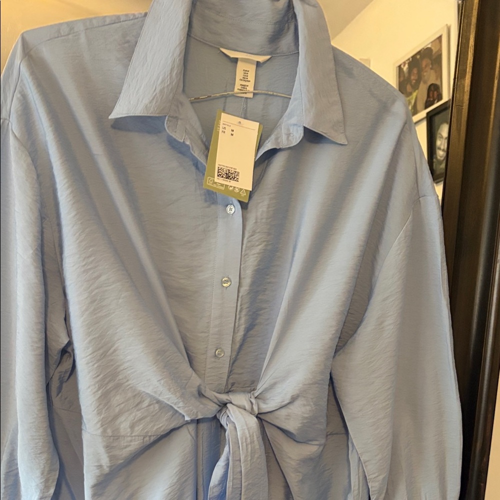 H&M Light Blue Midi Dress
